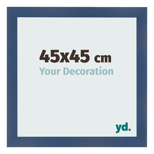 Fotolijst 45x45cm Donkerblauw Geveegd MDF Pisa Voorzijde Maat | Yourdecoration.nl