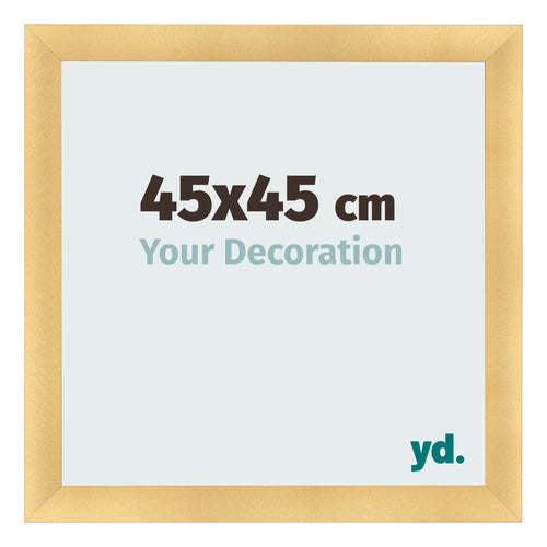 Fotolijst 45x45cm Goud Mat MDF Pisa Voorzijde Maat | Yourdecoration.nl