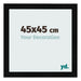 Fotolijst 45x45cm Zwart Hoogglans MDF Pisa Voorzijde Maat | Yourdecoration.nl
