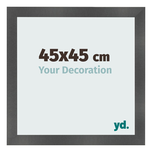 Fotolijst 45x45cm Zwart Mat MDF Pisa Voorzijde Maat | Yourdecoration.nl