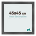 Fotolijst 45x45cm Zwart Mat MDF Pisa Voorzijde Maat | Yourdecoration.nl
