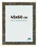 Fotolijst 45x60cm Blauw Goud Gemeleerd MDF Pisa Voorzijde Maat | Yourdecoration.nl