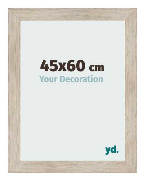 Fotolijst 45x60cm Eiken Licht MDF Pisa Voorzijde Maat | Yourdecoration.nl