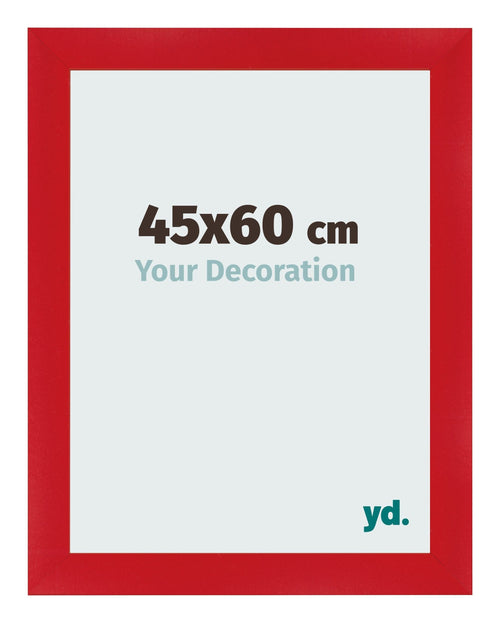 Fotolijst 45x60cm Rood MDF Pisa Voorzijde Maat | Yourdecoration.nl
