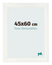 Fotolijst 45x60cm Wit Geveegd MDF Pisa Voorzijde Maat | Yourdecoration.nl
