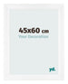 Fotolijst 45x60cm Wit Mat MDF Pisa Voorzijde Maat | Yourdecoration.nl