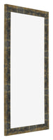 Fotolijst 45x80cm Blauw Goud Gemeleerd MDF Pisa Voorzijde Schuin | Yourdecoration.nl