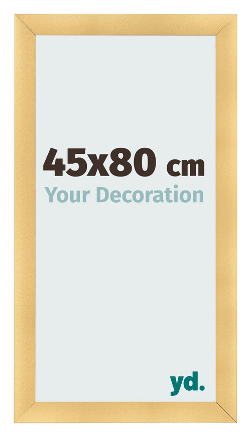 Fotolijst 45x80cm Goud Mat MDF Pisa Voorzijde Maat | Yourdecoration.nl