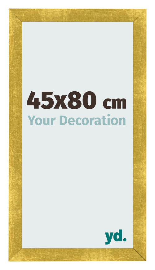 Fotolijst 45x80cm Goud Vintage MDF Pisa Voorzijde Maat | Yourdecoration.nl