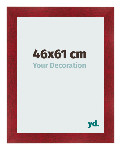Fotolijst 46x61cm Wijnrood Geveegd MDF Pisa Voorzijde Maat | Yourdecoration.nl