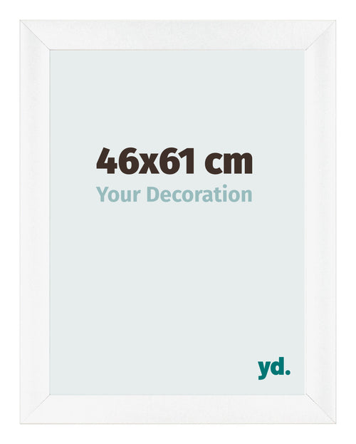 Fotolijst 46x61cm Wit Mat MDF Pisa Voorzijde Maat | Yourdecoration.nl
