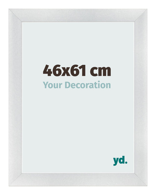 Fotolijst 46x61cm Zilver Mat MDF Pisa Voorzijde Maat | Yourdecoration.nl