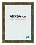 Fotolijst 48x64cm Blauw Goud Gemeleerd MDF Pisa Voorzijde Maat | Yourdecoration.nl