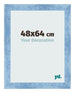 Fotolijst 48x64cm Helder Blauw Geveegd MDF Pisa Voorzijde Maat | Yourdecoration.nl