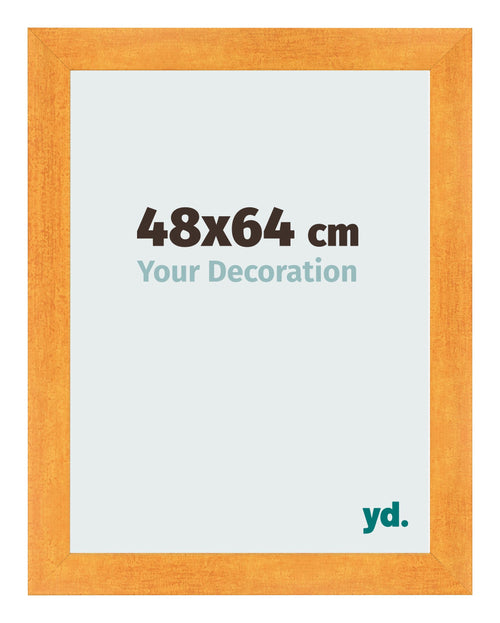 Fotolijst 48x64cm Oranje MDF Pisa Voorzijde Maat | Yourdecoration.nl