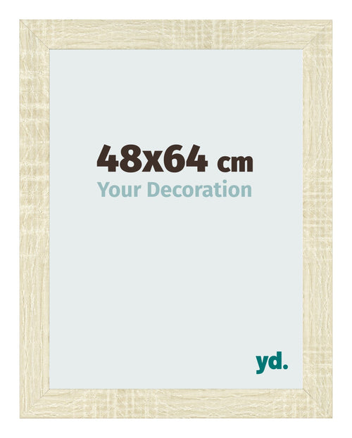 Fotolijst 48x64cm Sonoma Eiken MDF Pisa Voorzijde Maat | Yourdecoration.nl