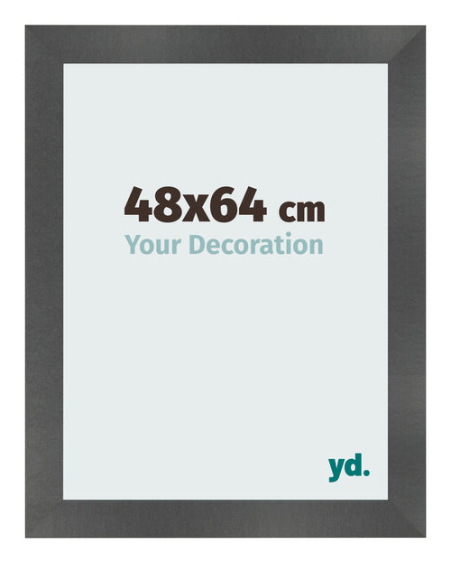 Fotolijst 48x64cm Zwart Mat MDF Pisa Voorzijde Maat | Yourdecoration.nl
