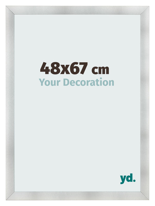 Fotolijst 48x67cm Aluminium Geborsteld MDF Pisa Voorzijde Maat | Yourdecoration.nl