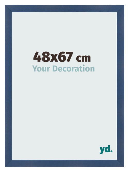 Fotolijst 48x67cm Donkerblauw Geveegd MDF Pisa Voorzijde Maat | Yourdecoration.nl