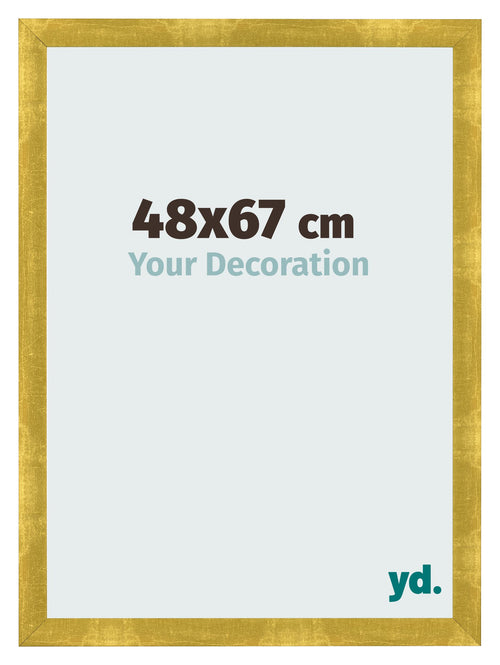 Fotolijst 48x67cm Goud Vintage MDF Pisa Voorzijde Maat | Yourdecoration.nl