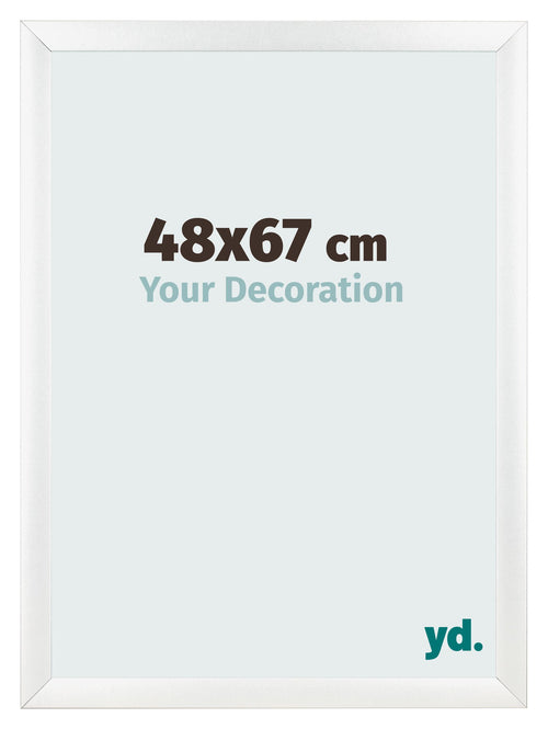 Fotolijst 48x67cm Wit Mat MDF Pisa Voorzijde Maat | Yourdecoration.nl