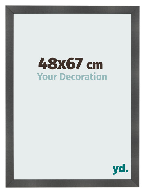Fotolijst 48x67cm Zwart Mat MDF Pisa Voorzijde Maat | Yourdecoration.nl