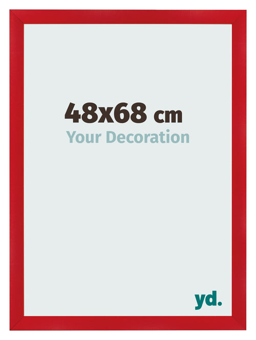 Fotolijst 48x68cm Rood MDF Pisa Voorzijde Maat | Yourdecoration.nl