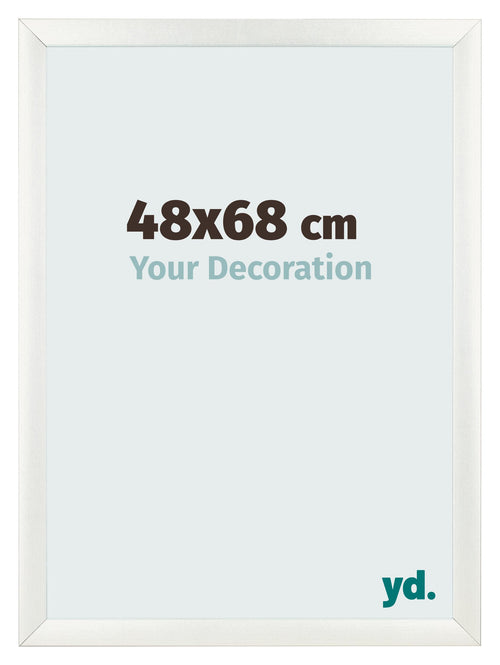 Fotolijst 48x68cm Wit Geveegd MDF Pisa Voorzijde Maat | Yourdecoration.nl