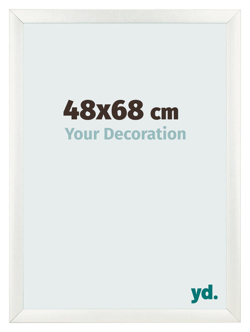 Fotolijst 48x68cm Wit Geveegd MDF Pisa Voorzijde Maat | Yourdecoration.nl
