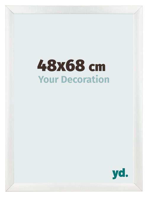 Fotolijst 48x68cm Wit Hoogglans MDF Pisa Voorzijde Maat | Yourdecoration.nl