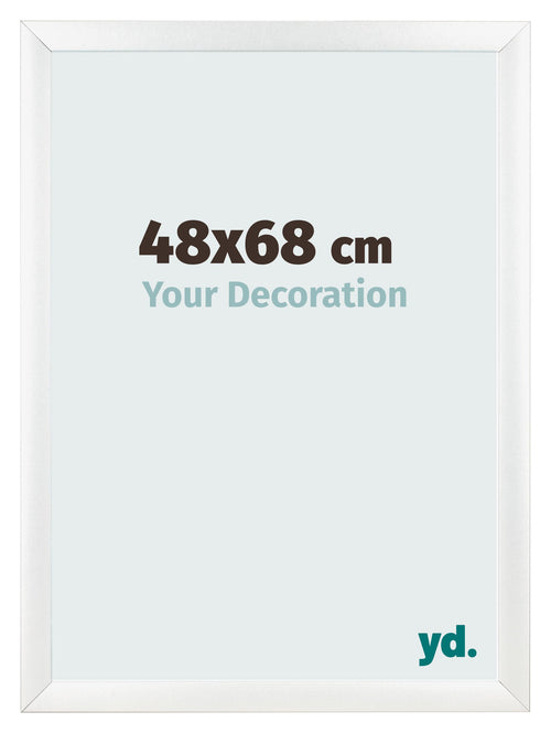 Fotolijst 48x68cm Wit Mat MDF Pisa Voorzijde Maat | Yourdecoration.nl