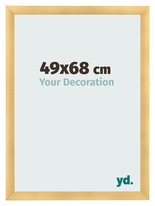 Fotolijst 49x68cm Goud Mat MDF Pisa Voorzijde Maat | Yourdecoration.nl