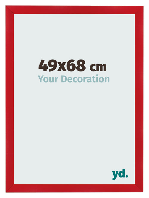 Fotolijst 49x68cm Rood MDF Pisa Voorzijde Maat | Yourdecoration.nl