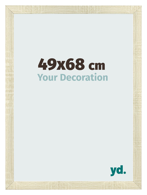 Fotolijst 49x68cm Sonoma Eiken MDF Pisa Voorzijde Maat | Yourdecoration.nl