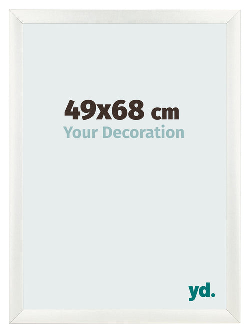 Fotolijst 49x68cm Wit Geveegd MDF Pisa Voorzijde Maat | Yourdecoration.nl