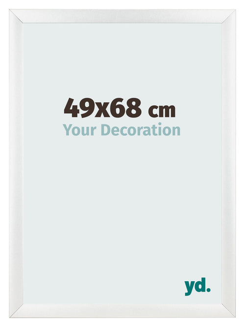 Fotolijst 49x68cm Wit Hoogglans MDF Pisa Voorzijde Maat | Yourdecoration.nl