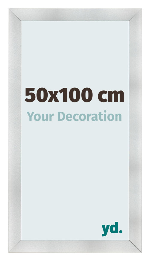 Fotolijst 50x100cm Aluminium Geborsteld MDF Pisa Voorzijde Maat | Yourdecoration.nl