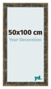Fotolijst 50x100cm Blauw Goud Gemeleerd MDF Pisa Voorzijde Maat | Yourdecoration.nl