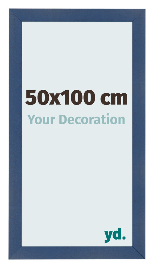 Fotolijst 50x100cm Donkerblauw Geveegd MDF Pisa Voorzijde Maat | Yourdecoration.nl