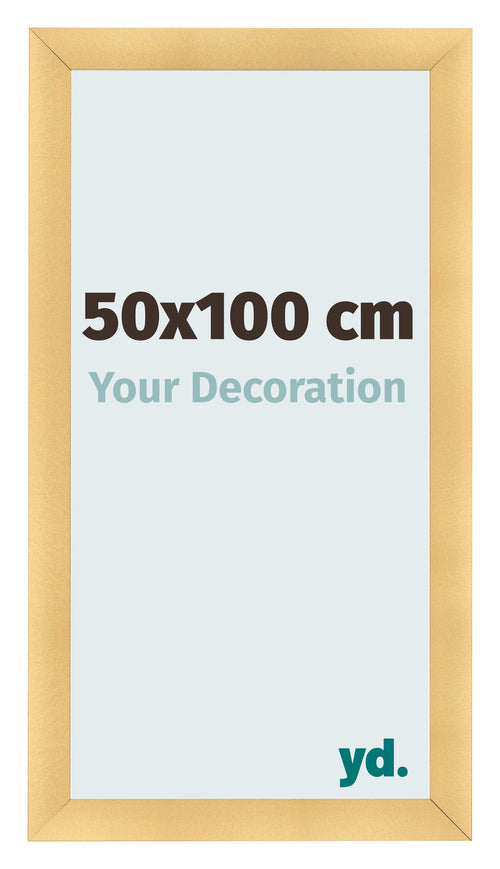 Fotolijst 50x100cm Goud Mat MDF Pisa Voorzijde Maat | Yourdecoration.nl