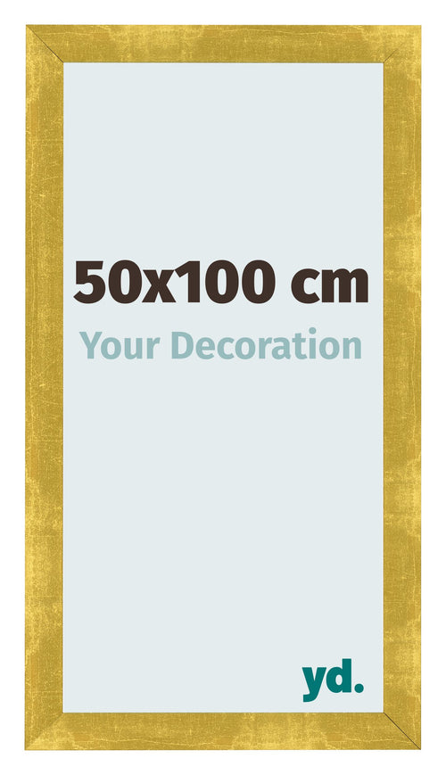 Fotolijst 50x100cm Goud Vintage MDF Pisa Voorzijde Maat | Yourdecoration.nl