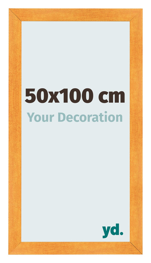 Fotolijst 50x100cm Oranje MDF Pisa Voorzijde Maat | Yourdecoration.nl