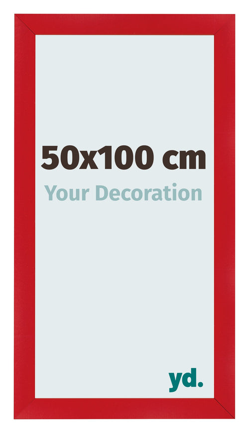 Fotolijst 50x100cm Rood MDF Pisa Voorzijde Maat | Yourdecoration.nl