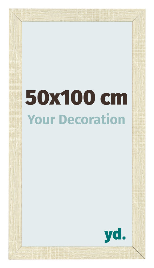 Fotolijst 50x100cm Sonoma Eiken MDF Pisa Voorzijde Maat | Yourdecoration.nl