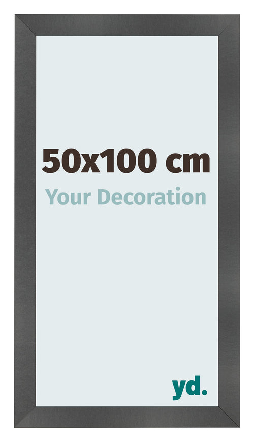 Fotolijst 50x100cm Zwart Mat MDF Pisa Voorzijde Maat | Yourdecoration.nl