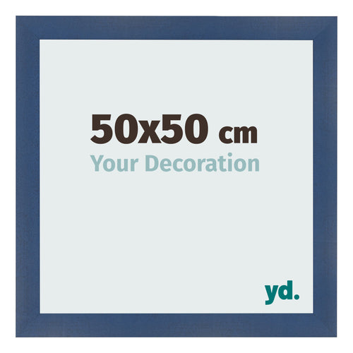 Fotolijst 50x50cm Donkerblauw Geveegd MDF Pisa Voorzijde Maat | Yourdecoration.nl