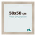 Fotolijst 50x50cm Eiken Licht MDF Pisa Voorzijde Maat | Yourdecoration.nl