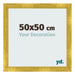 Fotolijst 50x50cm Goud Vintage MDF Pisa Voorzijde Maat | Yourdecoration.nl