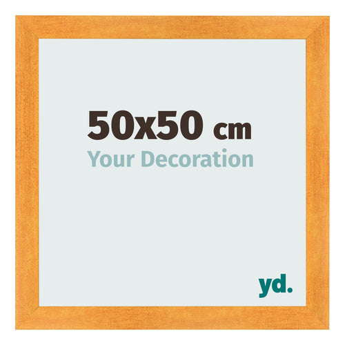 Fotolijst 50x50cm Oranje MDF Pisa Voorzijde Maat | Yourdecoration.nl