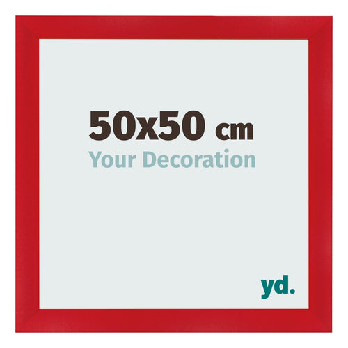 Fotolijst 50x50cm Rood MDF Pisa Voorzijde Maat | Yourdecoration.nl